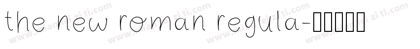 the new roman regula字体转换